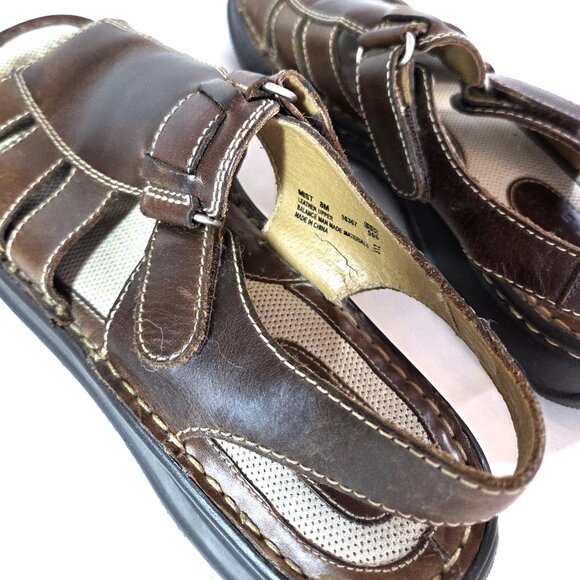 Covington Mist Brown Leather Sandals Size 8 - Picture 5 of 6